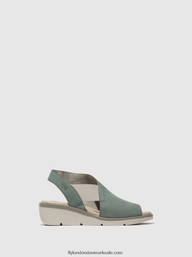 Fly London Kvinder elastiske sandaler nily940 X84ZLZ476 svag blå