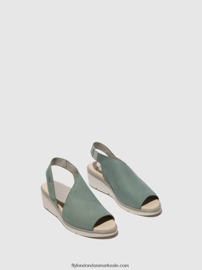 Fly London Kvinder elastiske sandaler nily940 X84ZLZ476 svag blå