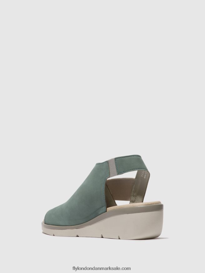 Fly London Kvinder elastiske sandaler nily940 X84ZLZ476 svag blå