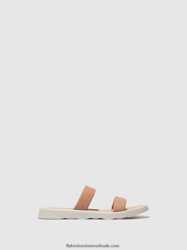 Fly London Kvinder flade sandaler taja872 X84ZLZ556 nøgen pink