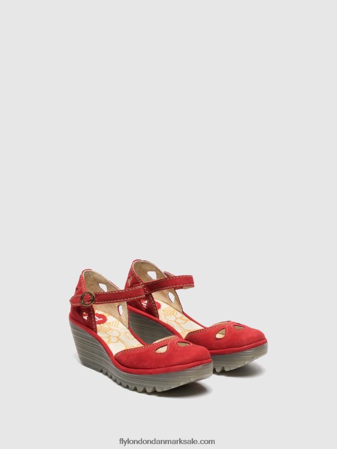 Fly London Kvinder kile sandaler yuna X84ZLZ617 læbestift rød