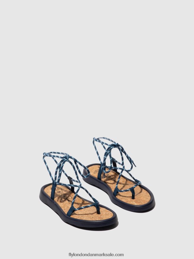 Fly London Kvinder sandaler med snøre tace874 X84ZLZ551 blå