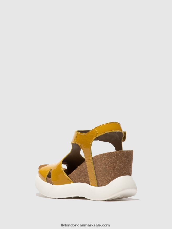 Fly London Kvinder sandaler med spænde gova962 X84ZLZ496 gul