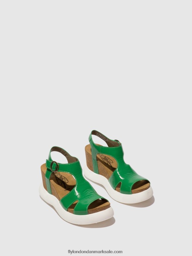 Fly London Kvinder sandaler med spænde gova962 X84ZLZ502 grøn