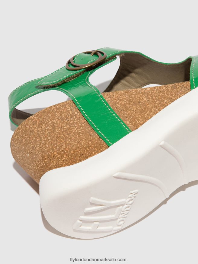 Fly London Kvinder sandaler med spænde gova962 X84ZLZ502 grøn