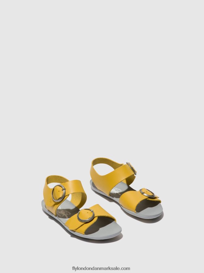 Fly London Kvinder sandaler med spænde masa757 X84ZLZ498 sennep