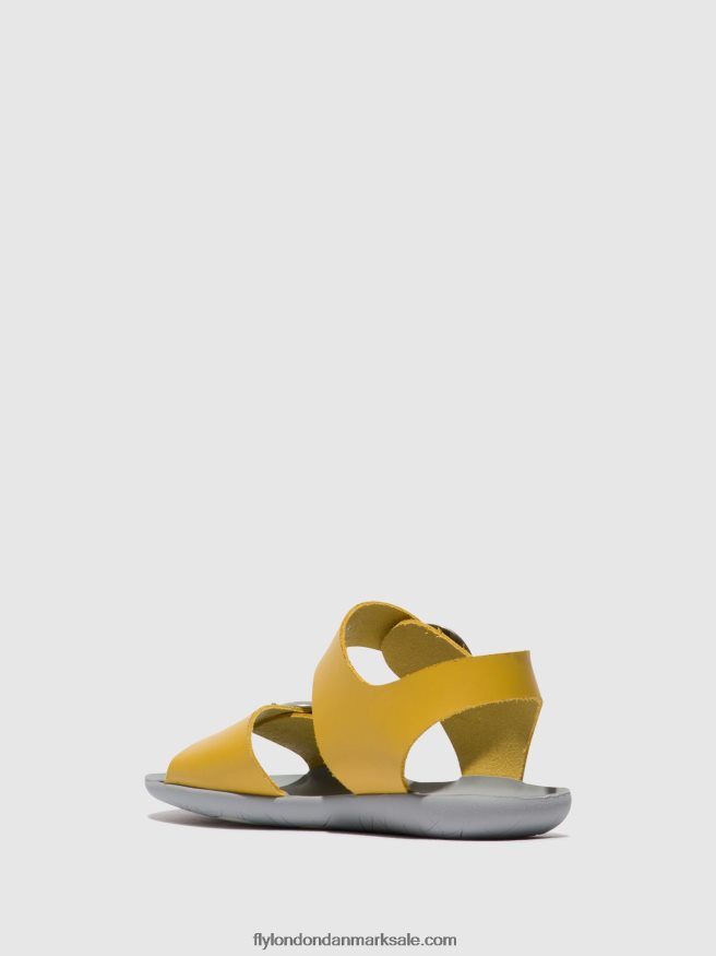 Fly London Kvinder sandaler med spænde masa757 X84ZLZ498 sennep