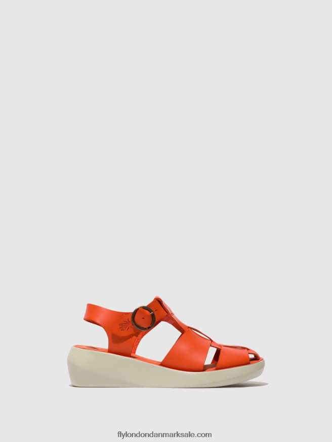 Fly London Kvinder sandaler med stropper bawe842 X84ZLZ428 koral