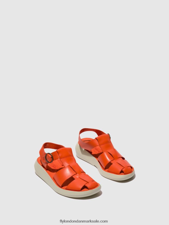 Fly London Kvinder sandaler med stropper bawe842 X84ZLZ428 koral