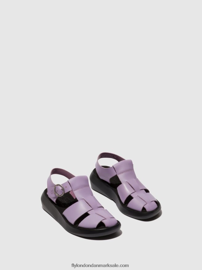 Fly London Kvinder sandaler med stropper bawe842 X84ZLZ429 violet