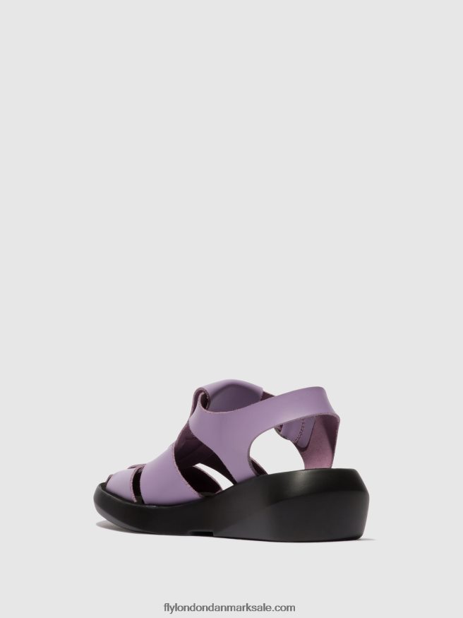Fly London Kvinder sandaler med stropper bawe842 X84ZLZ429 violet