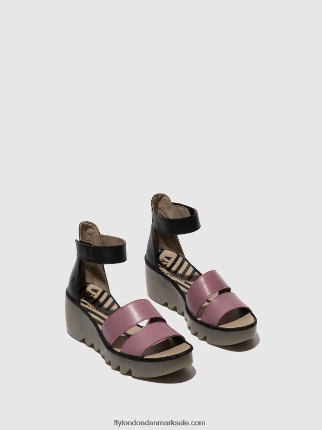 Fly London Kvinder sandaler med stropper bono290 X84ZLZ389 violet/sort