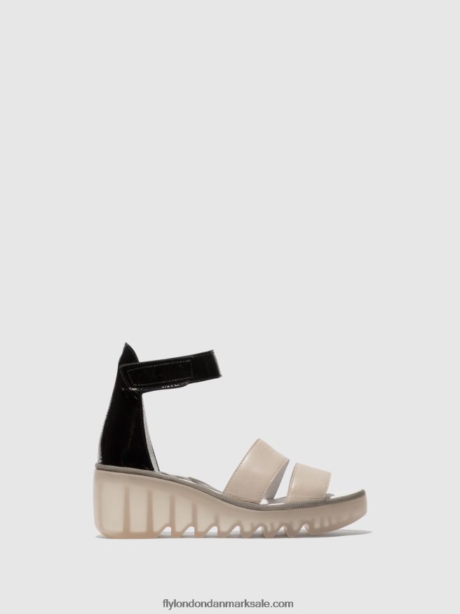 Fly London Kvinder sandaler med stropper bono290 X84ZLZ427 sky/sort