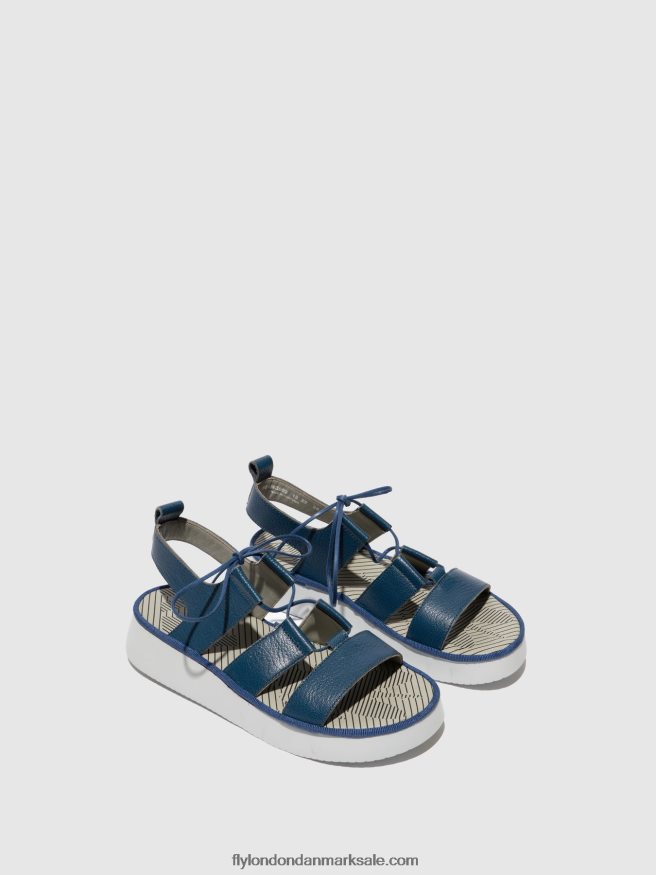 Fly London Kvinder sandaler med stropper caio363 X84ZLZ571 blå
