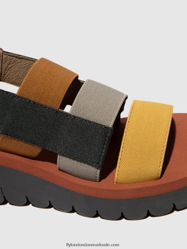 Fly London Kvinder sandaler med stropper yere847 X84ZLZ530 multi (mursten)