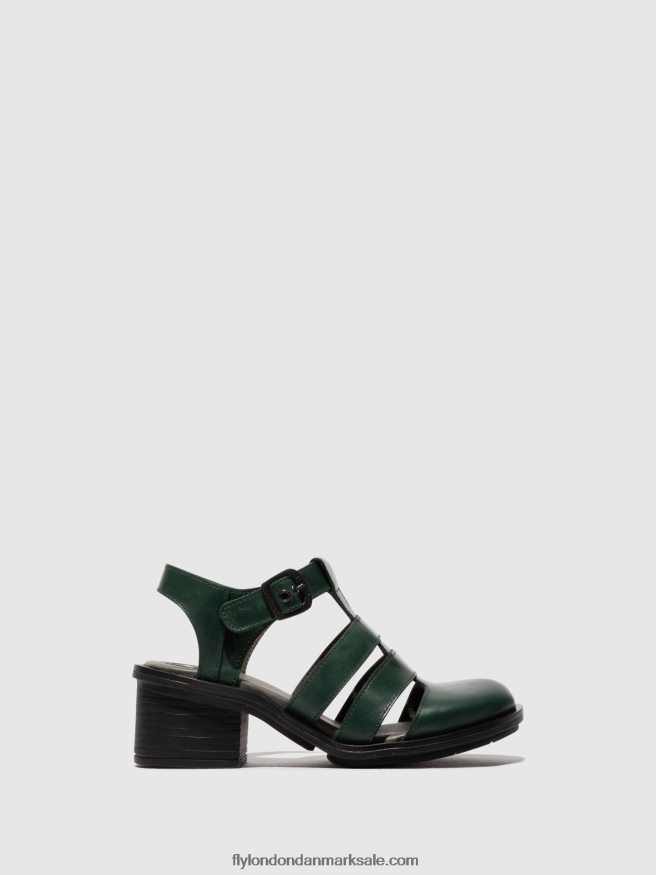 Fly London Kvinder sandaler med t-rem cahy195 X84ZLZ417 benzin