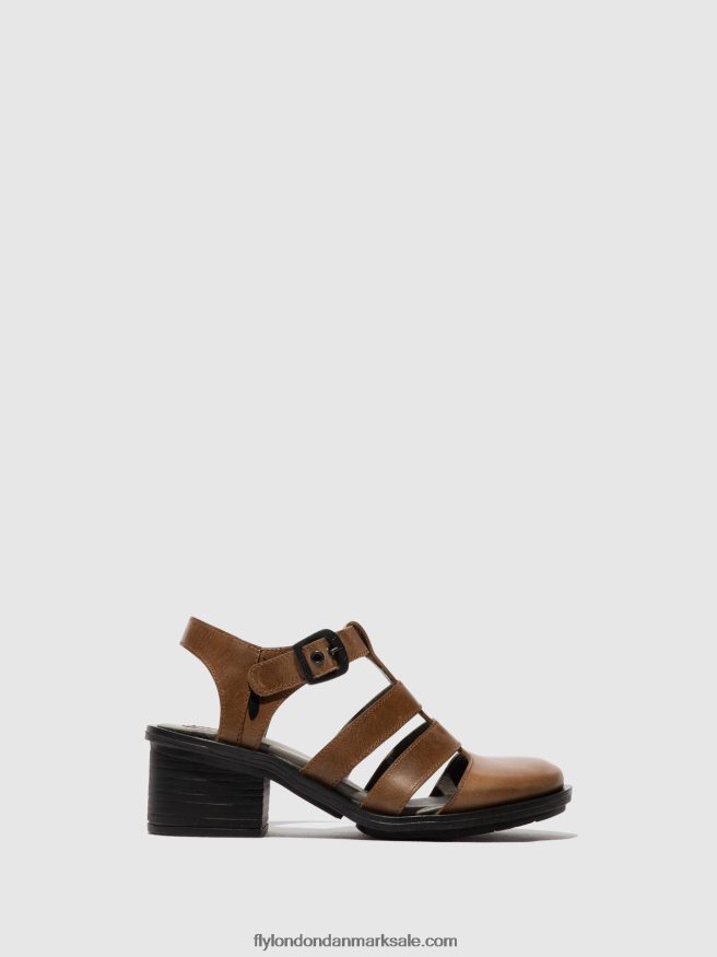 Fly London Kvinder sandaler med t-rem cahy195 X84ZLZ421 kamel