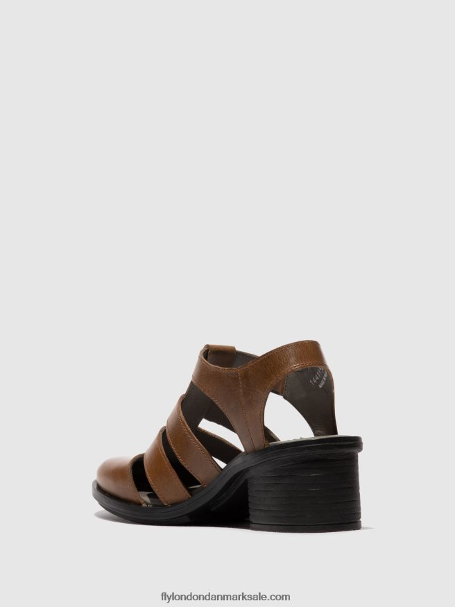 Fly London Kvinder sandaler med t-rem cahy195 X84ZLZ421 kamel