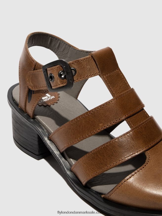 Fly London Kvinder sandaler med t-rem cahy195 X84ZLZ421 kamel