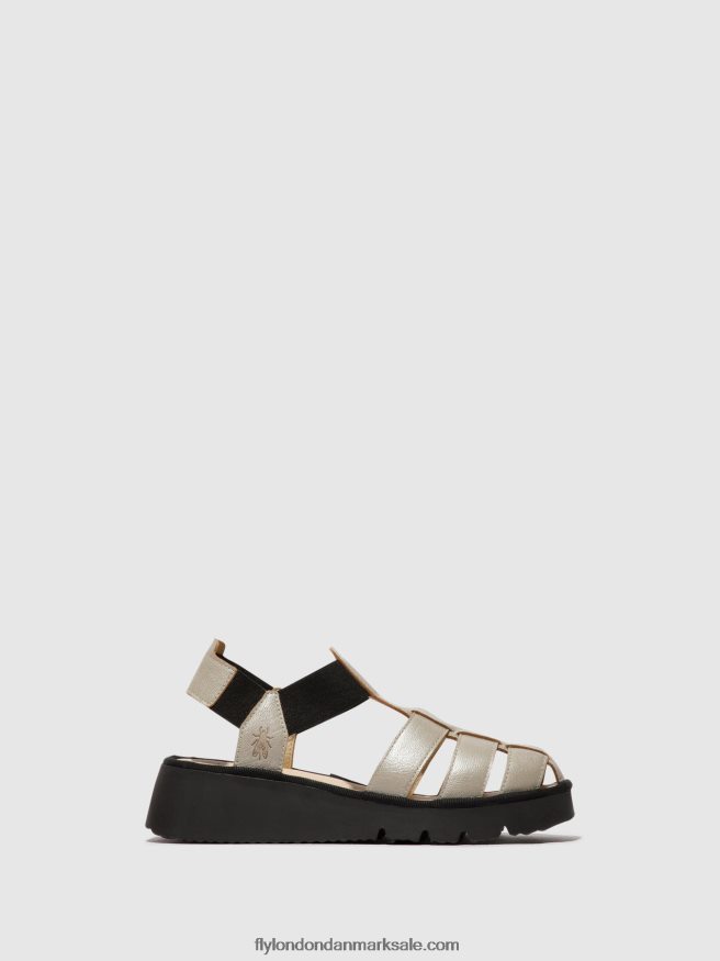 Fly London Kvinder sandaler med t-rem pefi429 X84ZLZ405 sølv