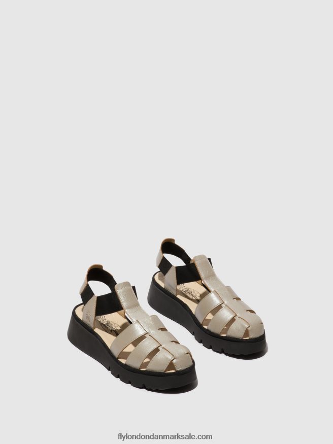 Fly London Kvinder sandaler med t-rem pefi429 X84ZLZ405 sølv