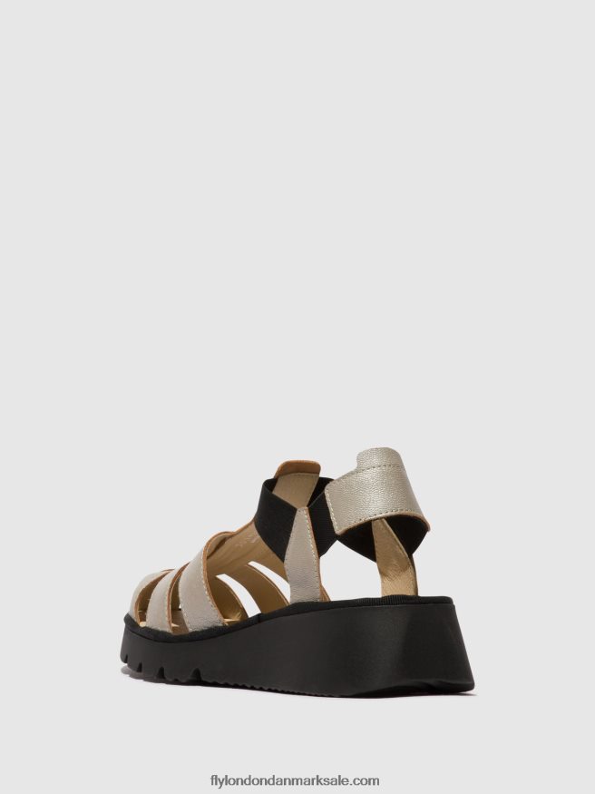 Fly London Kvinder sandaler med t-rem pefi429 X84ZLZ405 sølv