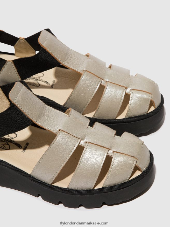 Fly London Kvinder sandaler med t-rem pefi429 X84ZLZ405 sølv