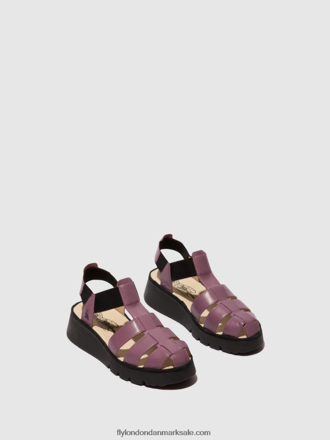 Fly London Kvinder sandaler med t-rem pefi429 X84ZLZ406 violet