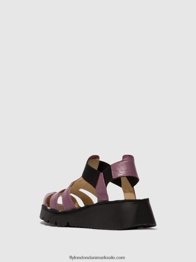 Fly London Kvinder sandaler med t-rem pefi429 X84ZLZ406 violet