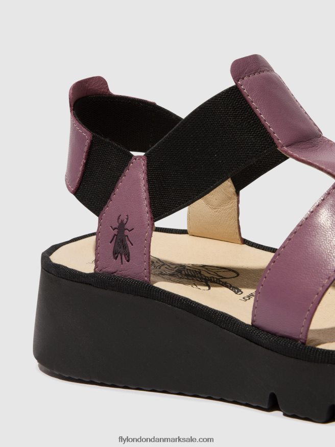 Fly London Kvinder sandaler med t-rem pefi429 X84ZLZ406 violet