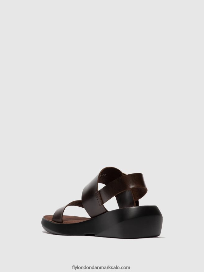Fly London Kvinder sling-back sandaler bani739 X84ZLZ468 mørkebrun