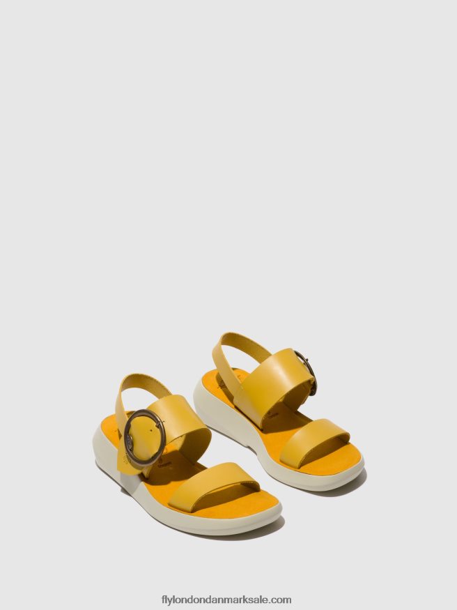 Fly London Kvinder sling-back sandaler bani739 X84ZLZ469 sennep