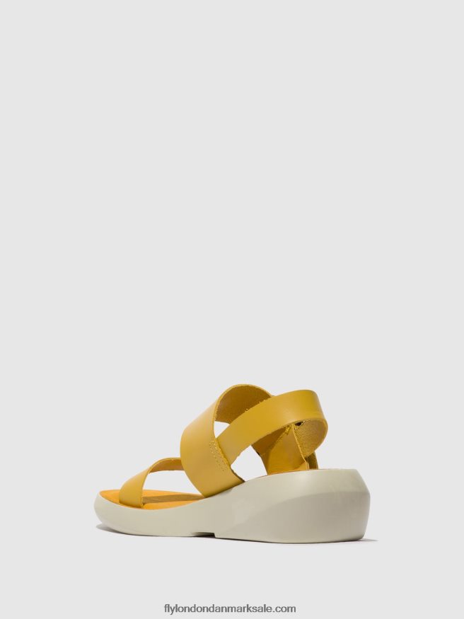 Fly London Kvinder sling-back sandaler bani739 X84ZLZ469 sennep