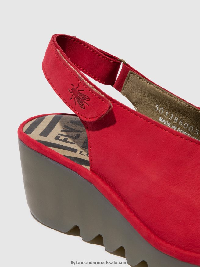 Fly London Kvinder sling-back sandaler baye386 X84ZLZ580 læbestift rød