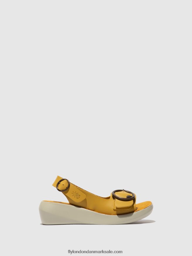 Fly London Kvinder sling-back sandaler berk754 X84ZLZ465 sennep
