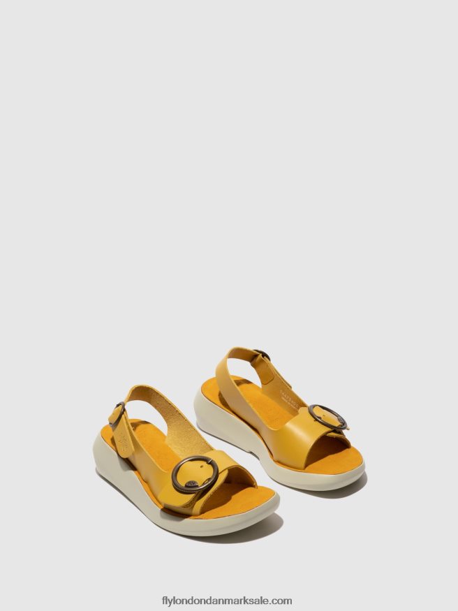 Fly London Kvinder sling-back sandaler berk754 X84ZLZ465 sennep