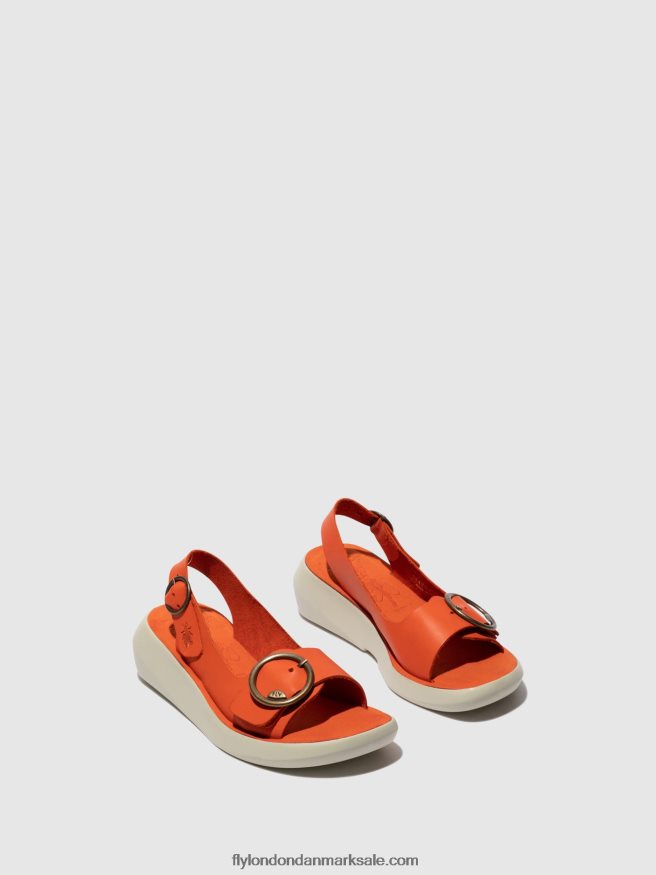 Fly London Kvinder sling-back sandaler berk754 X84ZLZ585 koral