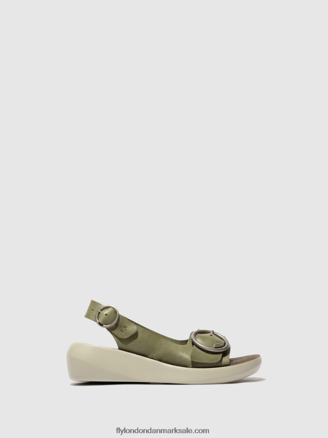 Fly London Kvinder sling-back sandaler berk754 X84ZLZ586 smog