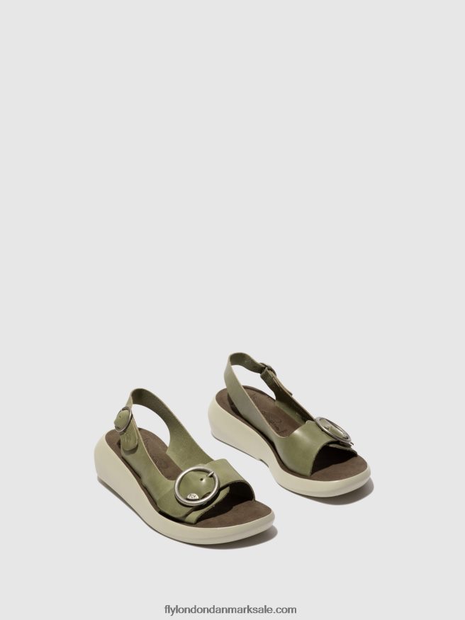 Fly London Kvinder sling-back sandaler berk754 X84ZLZ586 smog
