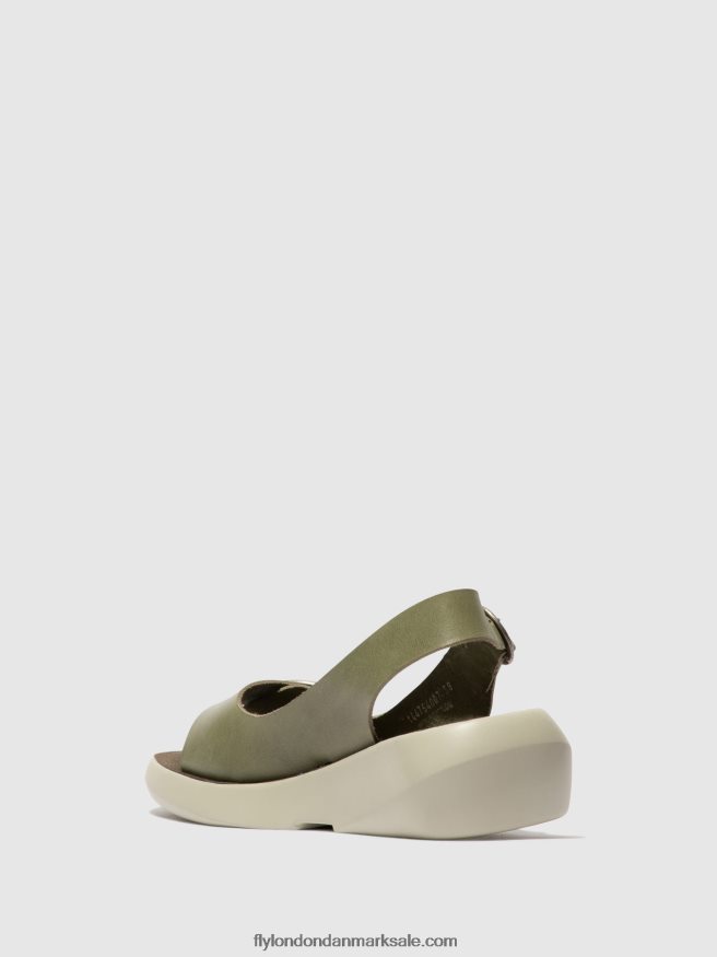 Fly London Kvinder sling-back sandaler berk754 X84ZLZ586 smog