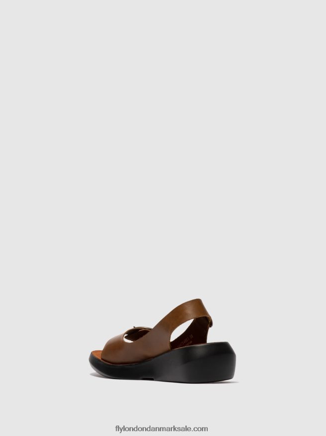 Fly London Kvinder sling-back sandaler berk754 X84ZLZ602 tøjle kamel