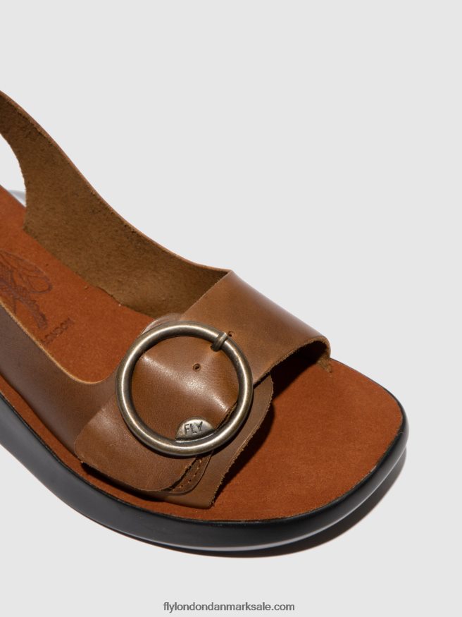 Fly London Kvinder sling-back sandaler berk754 X84ZLZ602 tøjle kamel