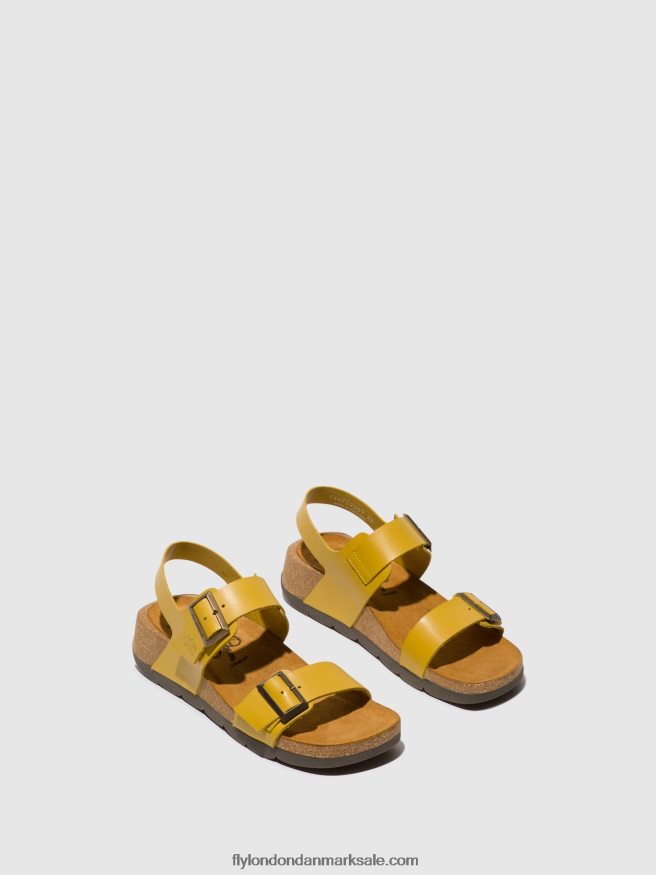 Fly London Kvinder sling-back sandaler ceke722 X84ZLZ461 sennep