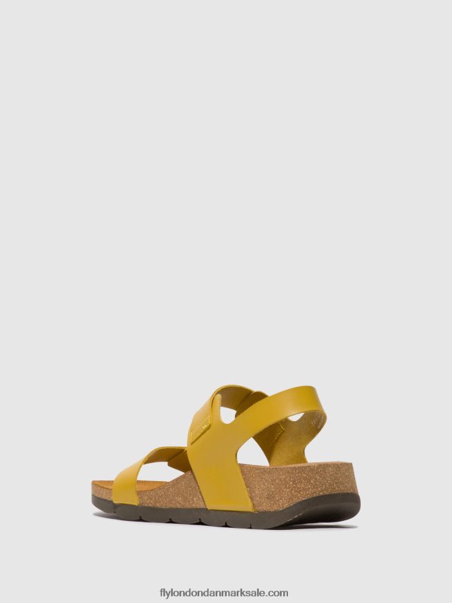 Fly London Kvinder sling-back sandaler ceke722 X84ZLZ461 sennep