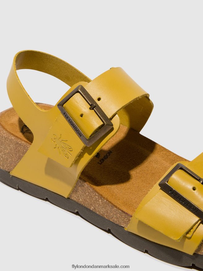 Fly London Kvinder sling-back sandaler ceke722 X84ZLZ461 sennep