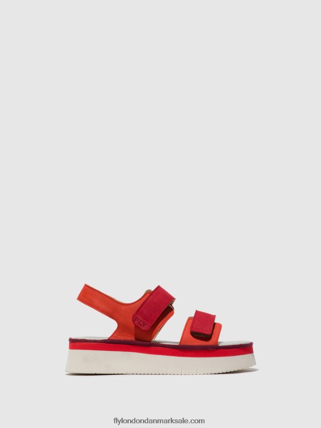 Fly London Kvinder sling-back sandaler cori377 X84ZLZ577 djævlerød/læbestiftrød
