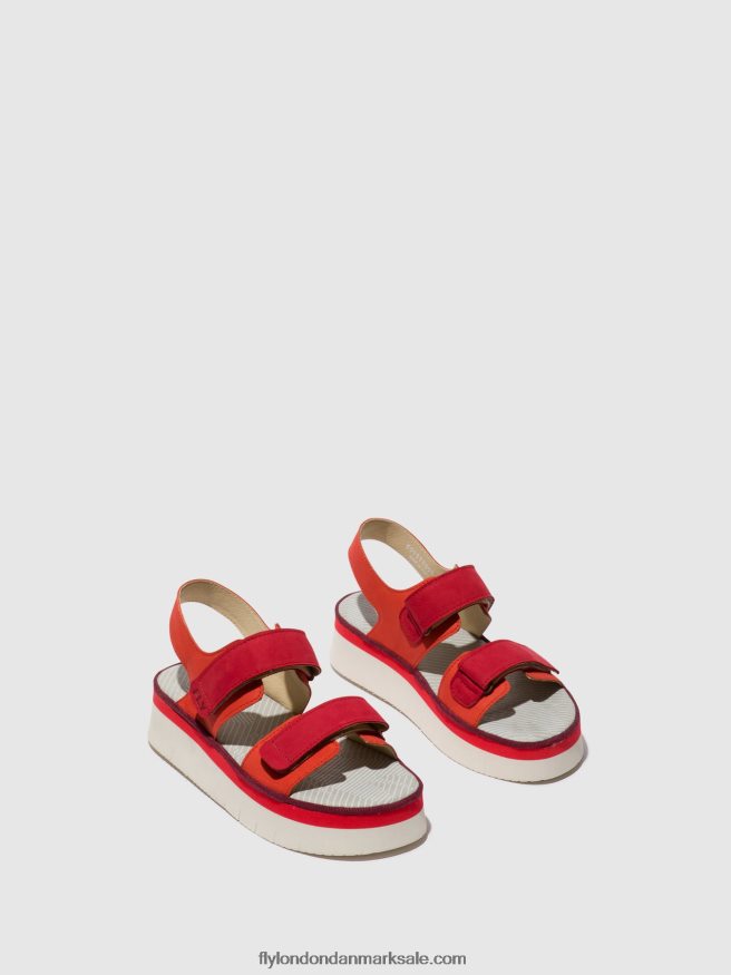 Fly London Kvinder sling-back sandaler cori377 X84ZLZ577 djævlerød/læbestiftrød