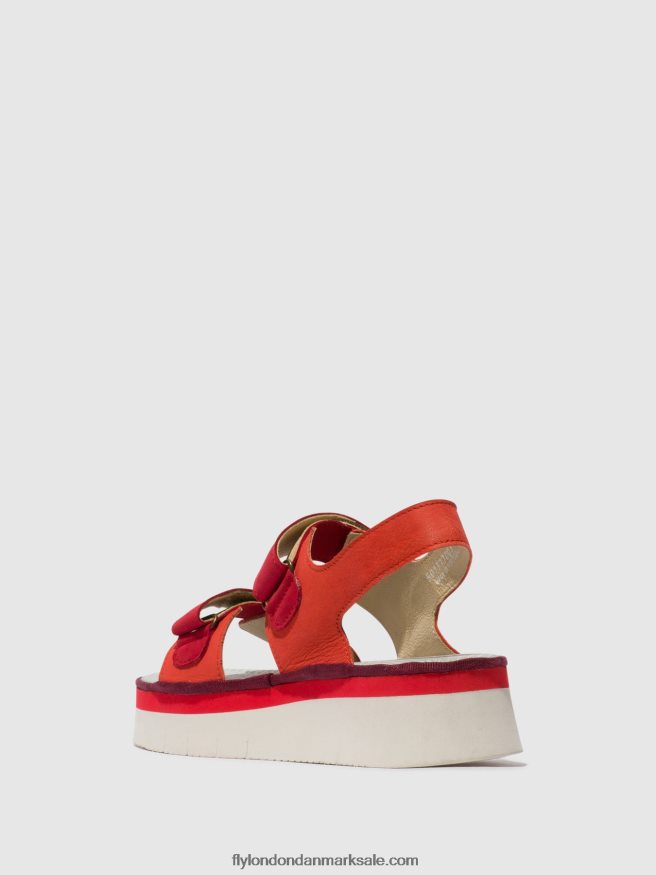 Fly London Kvinder sling-back sandaler cori377 X84ZLZ577 djævlerød/læbestiftrød