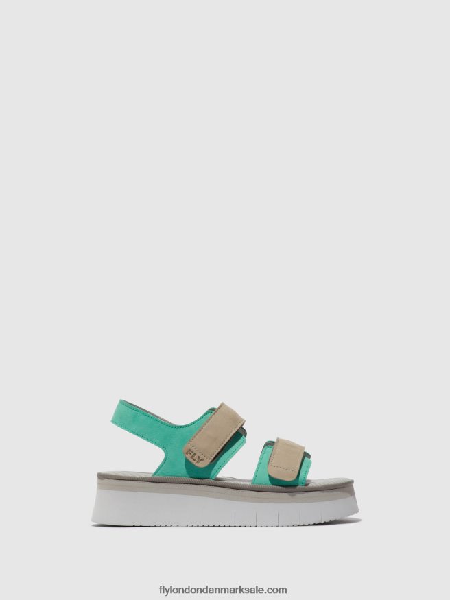 Fly London Kvinder sling-back sandaler cori377 X84ZLZ578 mynt/sky
