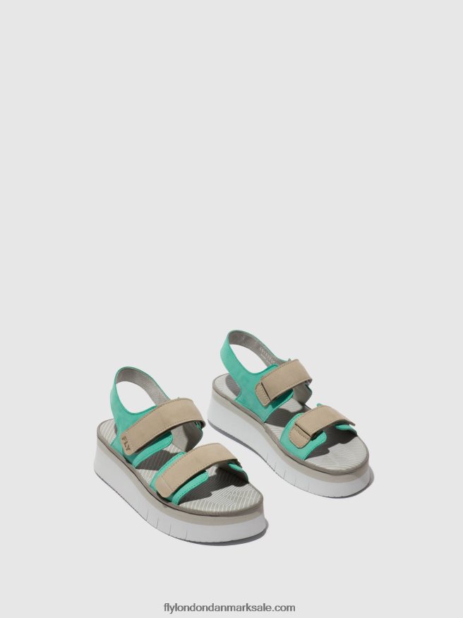 Fly London Kvinder sling-back sandaler cori377 X84ZLZ578 mynt/sky